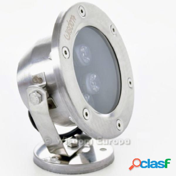 FARETTO SPOT LIGHT PER ESTERNO DA GIARDINO 6 WATT LUCE CALDA