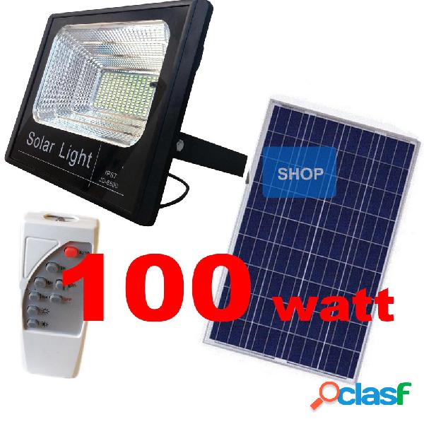 FARO PANNELLO ENERGIA SOLARE FARETTO LED LUCE BIANCA IP67