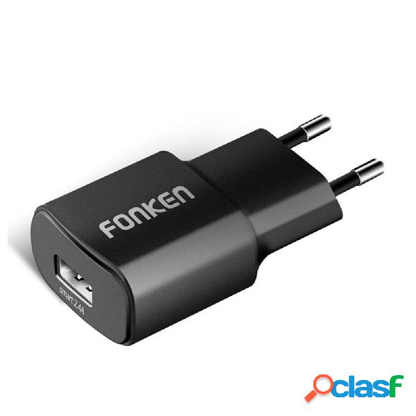 FONKEN 2.4A Caricabatteria USB da muro per ricarica veloce