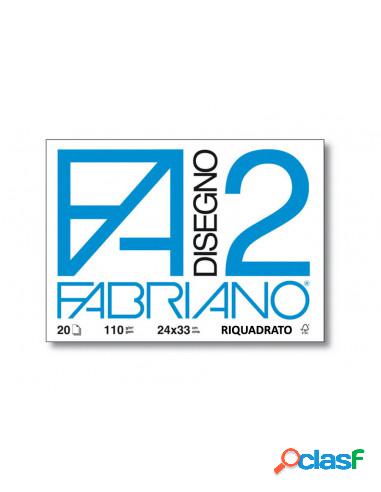 Fabriano - Blocco Fabriano 2 Riquadrato Liscio 24x33 Cf.10