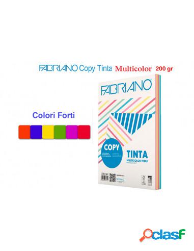 Fabriano - Risma Cartoncino Copy Tinta A4 200gr Multicolor