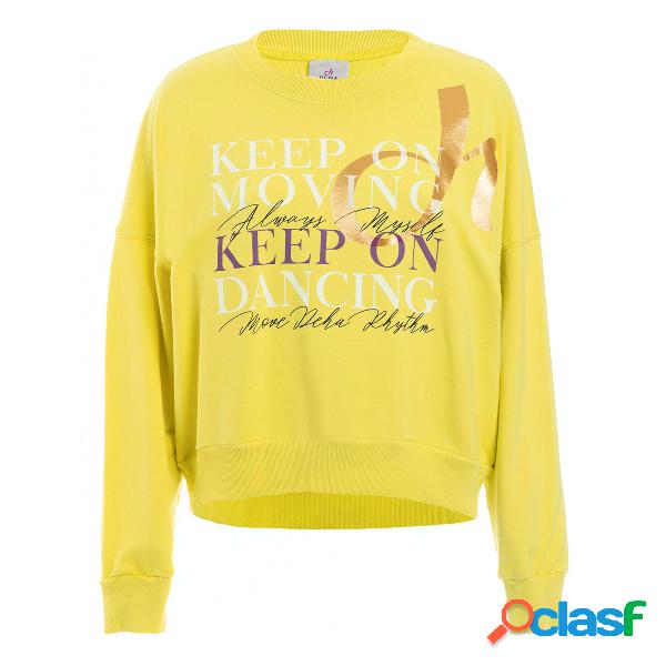 Felpa Deha Graphic Eco-Wear (Colore: sunshine yellow,