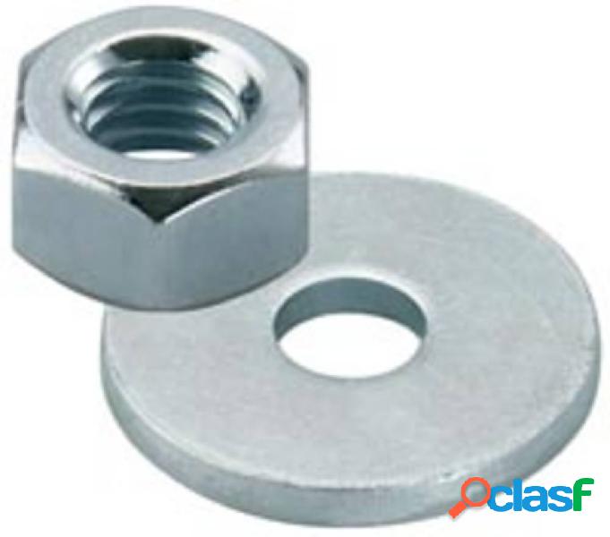 Fischer 510513 Dadi esagonali Acciaio galvanizzato zinco 50