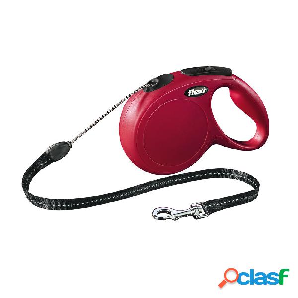 Flexi Guinzaglio New Classic Medium 8 mt corda Rosso