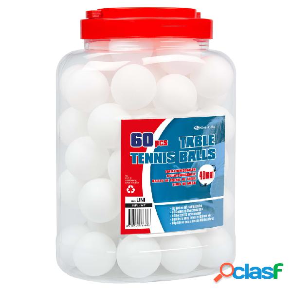 Get & Go Palline per Tennis da Tavolo 60 pz in ABS Bianche