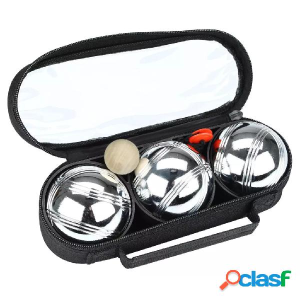 Get & Go Set da Pétanque III 3 Bocce Argento CGB