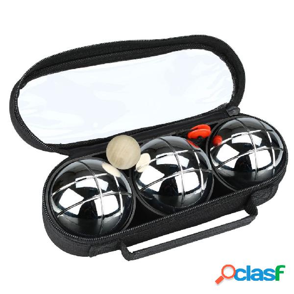 Get & Go Set da Pétanque IV 3 Bocce Argento COC