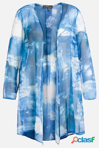 Giacca dal taglio svasato in chiffon con design effetto