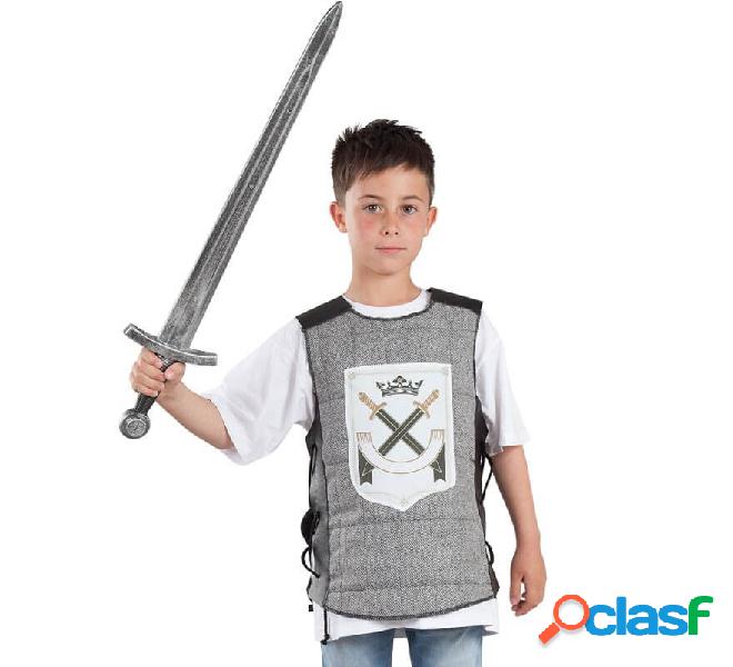 Gilet guerriero medievale grigio per bambini
