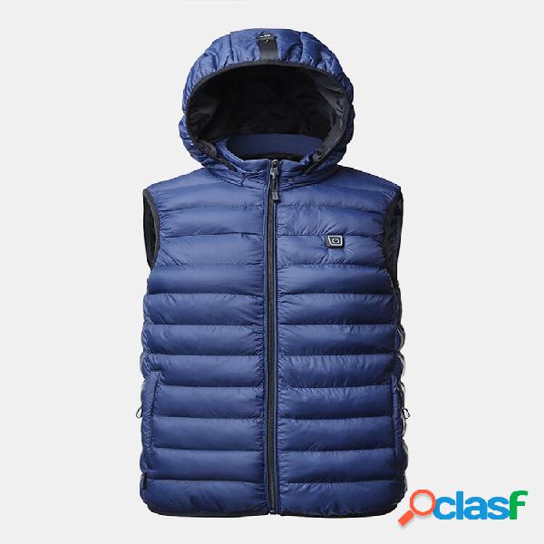 Gilet riscaldato elettrico da uomo USB riscaldatore
