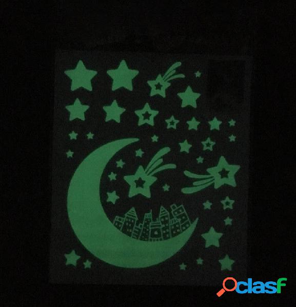 Glow In The Dark Home Decor Adesivo luminescenza a stella