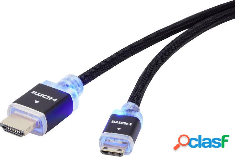 HDMI Cavo 3.00 m Nero SpeaKa Professional con LED, Ultra