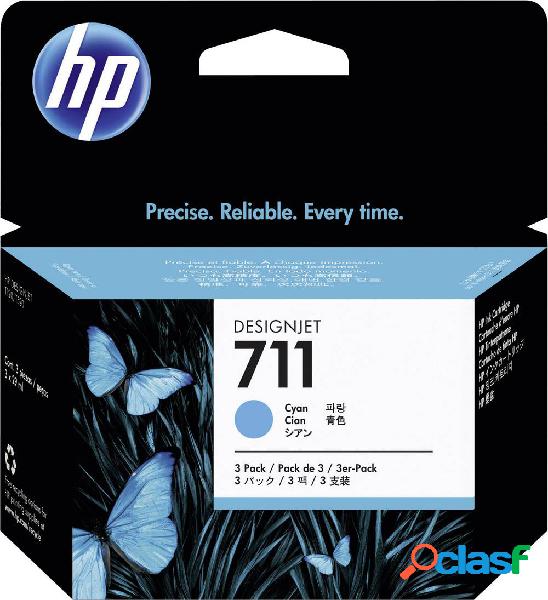 HP Cartuccia 711 Originale Conf 3 pz Ciano CZ134A