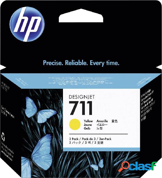 HP Cartuccia 711 Originale Conf 3 pz Giallo CZ136A