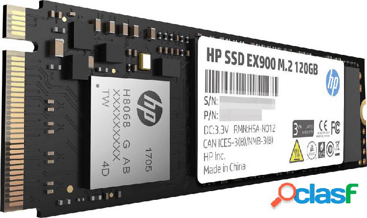 HP EX900 120 GB SSD interno NVMe/PCIe M.2 M.2 NVMe PCIe 3.0