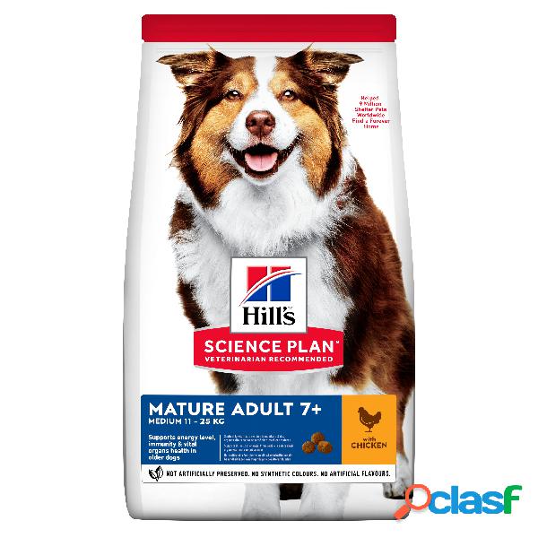 Hills Science Plan Dog Medium Mature Adult 7+ con Pollo 12