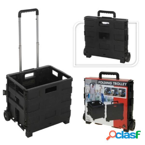 Home&Styling Carrello con Cassa Pieghevole in Alluminio e PP