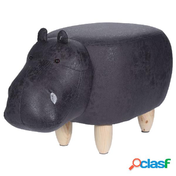 Home&Styling Sgabello 64x35 cm a Forma di Ippopotamo