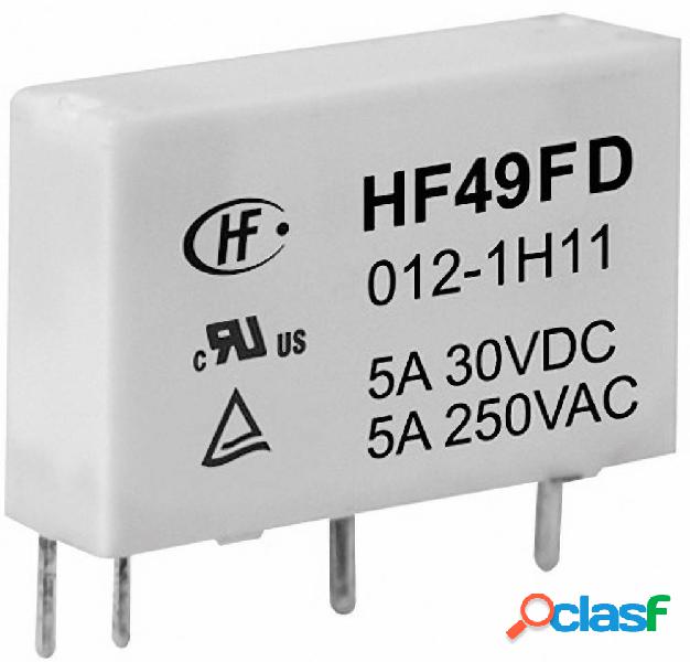 Hongfa HF49FD/005-1H12F Relè per PCB 5 V/DC 5 A 1 NA 1 pz.