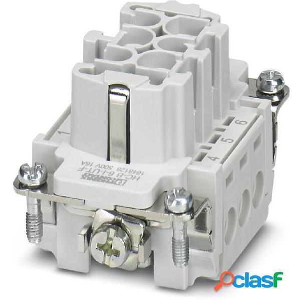 Inserto femmina HC-B 1648128 Phoenix Contact 6 + PE A vite 1