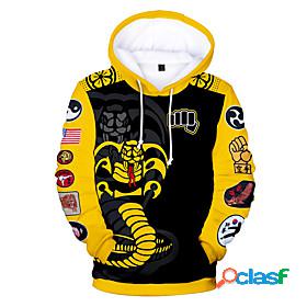 Inspired by Cobra Kai Karate Kid 100% Polyester Hoodie Anime