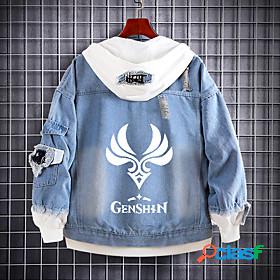 Inspired by Genshin Impact Klee Polyster Anime Cartoon Denim