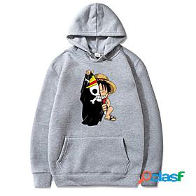 Inspired by One Piece Monkey D. Luffy 100% Polyester Hoodie
