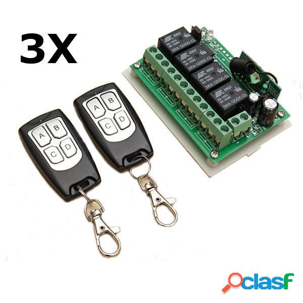 Interruttore di telecomando 3Pcs Geekcreit® 12V 4CH Canale
