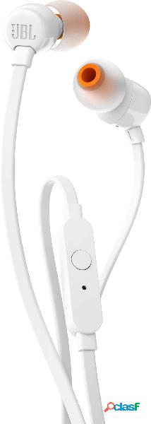 JBL Harman T110 Cuffie auricolari via cavo Bianco headset