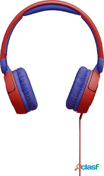 JBL JR 310 Bambini On Ear cuffia auricolare via cavo Rosso,