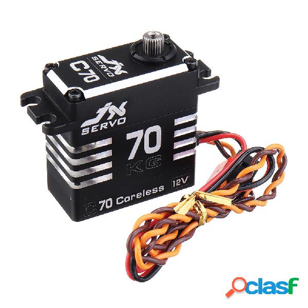 JX Servo C70 HV 12V 72KG 180 ° Coreless ingranaggio