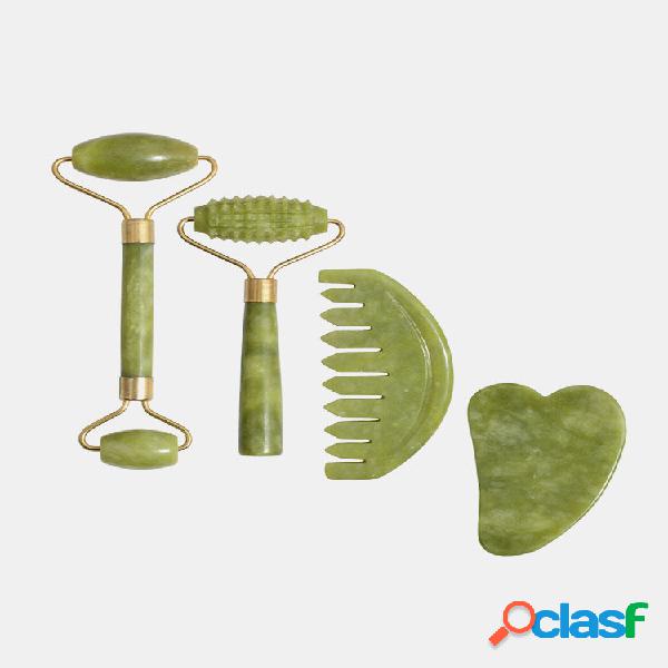 Jade Roller Massager Jade Gua Sha Board Comb Massaggio