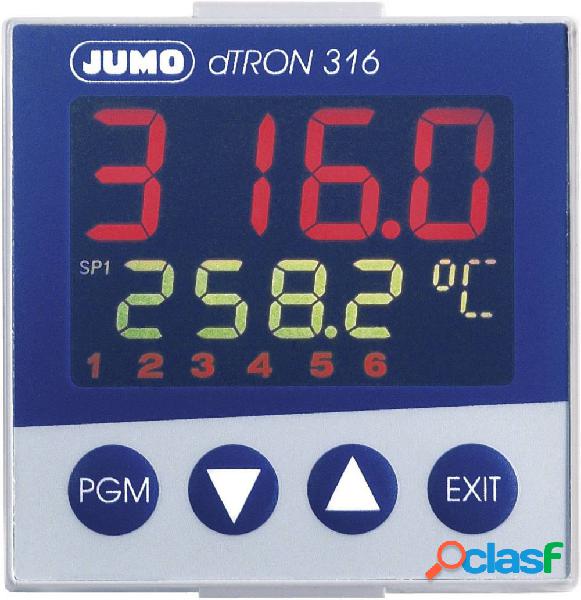 Jumo dTRON 316 PID Termostato Pt100, Pt500, Pt1000, KTY11-6,