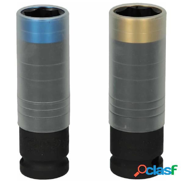 KS Tools Impact Set di Bussole SlimPOWER 2 pz Acciaio 1/2 "