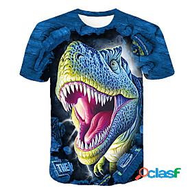 Kids Boys T shirt Short Sleeve Dinosaur 3D Print Dinosaur