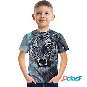 Kids Boys Tee Short Sleeve Graphic Optical Illusion Color