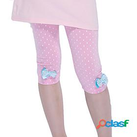 Kids Girls Childrens Day 1 PC Pants Green White Pink Polka