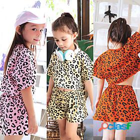 Kids Girls T-shirt Shorts Clothing Set Short Sleeve 2 Pieces