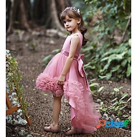 Kids Little Dress Girls Floral Party Performance Sequins