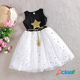 Kids Little Girls Dress Casual Graphic Tutu Dresses Mesh