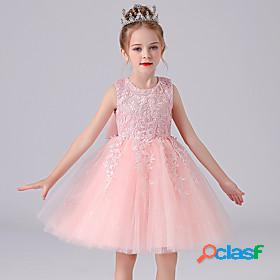 Kids Little Girls Dress Flower Birthday Party Festival Bow