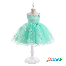 Kids Little Girls Dress Flower Party Performance Tulle Dress