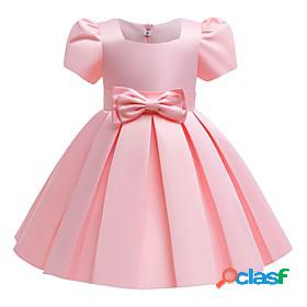 Kids Little Girls Dress Plain Daily Performance Skater Dress