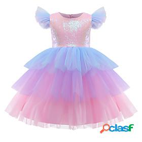 Kids Little Girls Dress Sequin colour Party Birthday Tulle