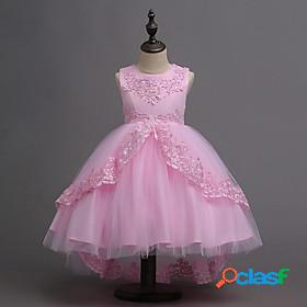 Kids Little Girls Dress Solid Colored Party Holiday Tulle