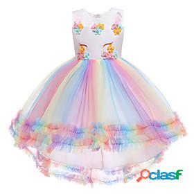 Kids Little Girls Dress Unicorn Party Special Occasion Mesh