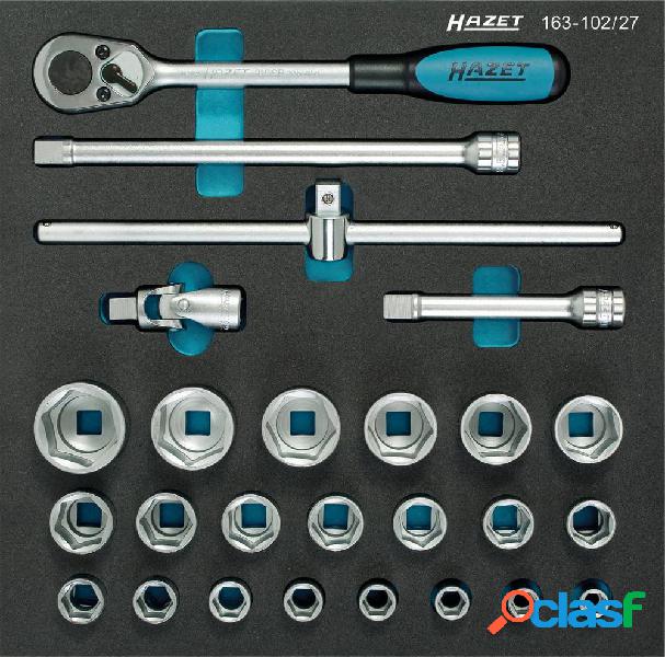 Kit di chiavi a bussola metrico 1/2 (12.5 mm) 26 parti Hazet