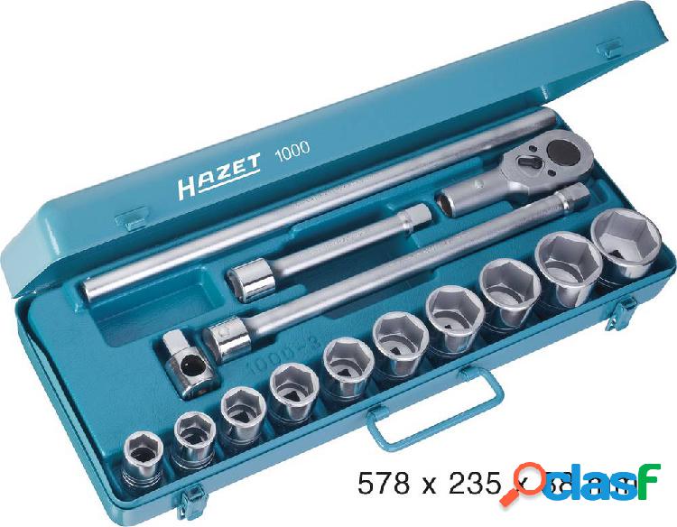 Kit di chiavi a bussola metrico 3/4 (20 mm) 15 parti Hazet