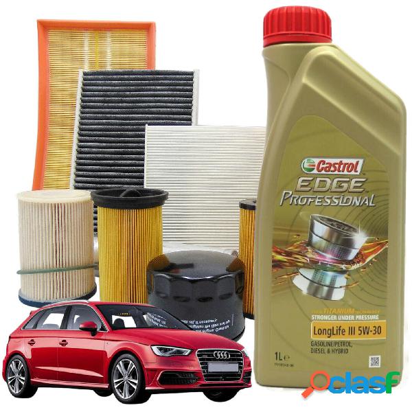Kit tagliando filtri + Olio Castrol 5w30 Professional Audi