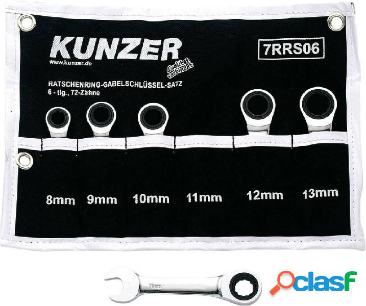 Kunzer 7RRS06 Kit chiavi combinate a cricchetto 6 parti 8 -